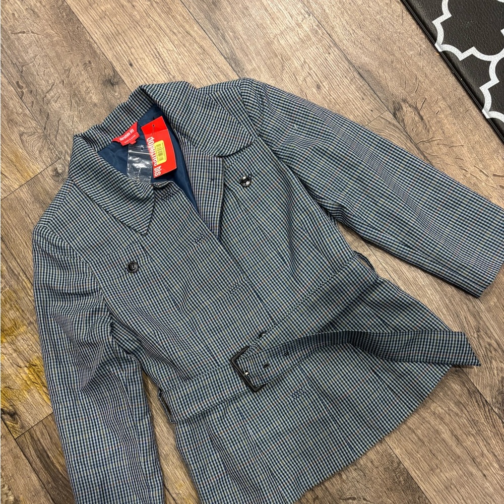 Dorothee Bliss Houndstooth Belted Peplum Jacket – NWT (5)